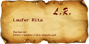 Laufer Rita névjegykártya